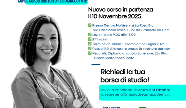 CORSO OPERATORE SOCIO SANITARIO CERTIFICATO – PARTENZA 10 NOVEMBRE 2025